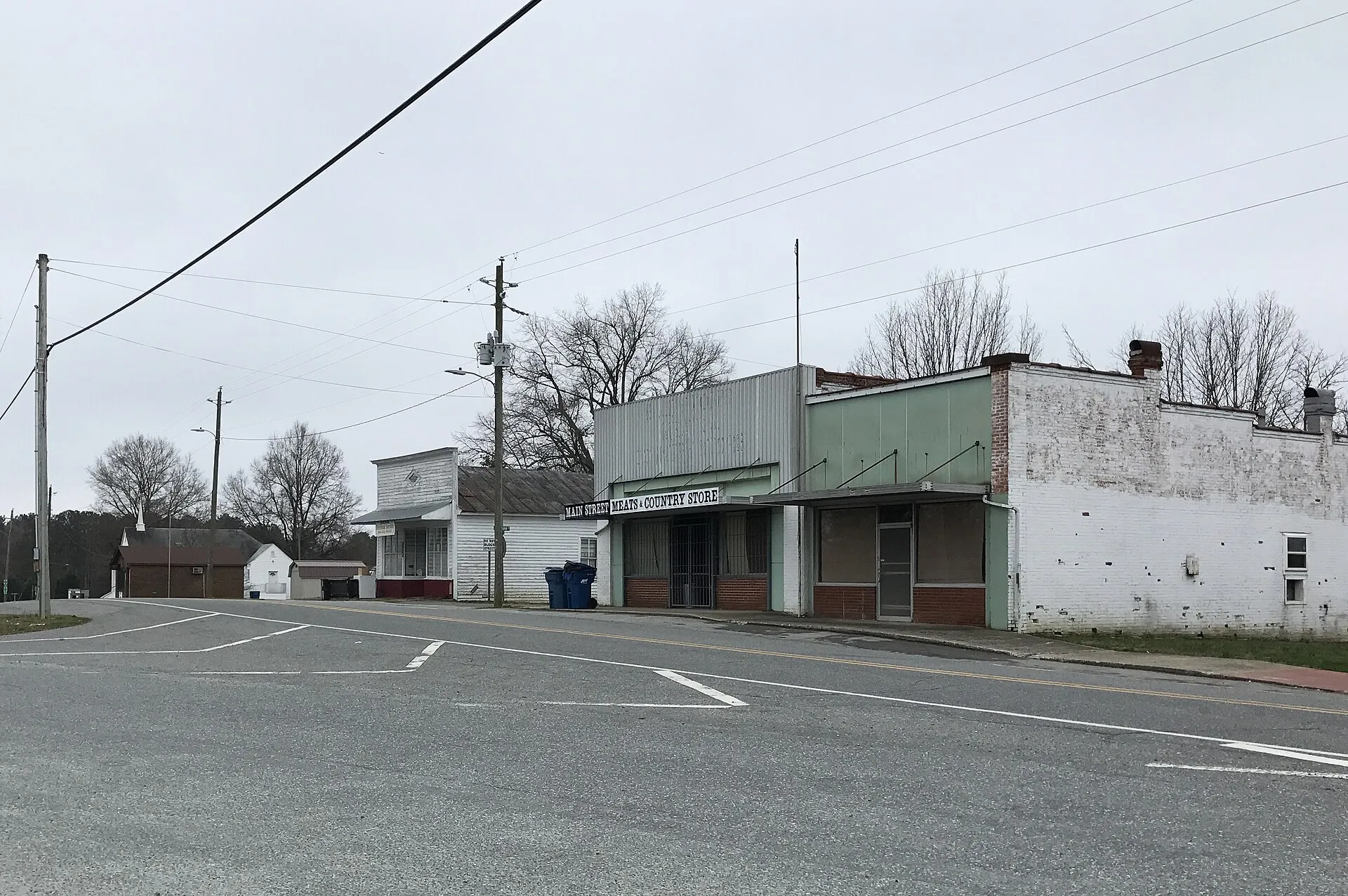 Buildings along Main Street, Staley, North Carolina