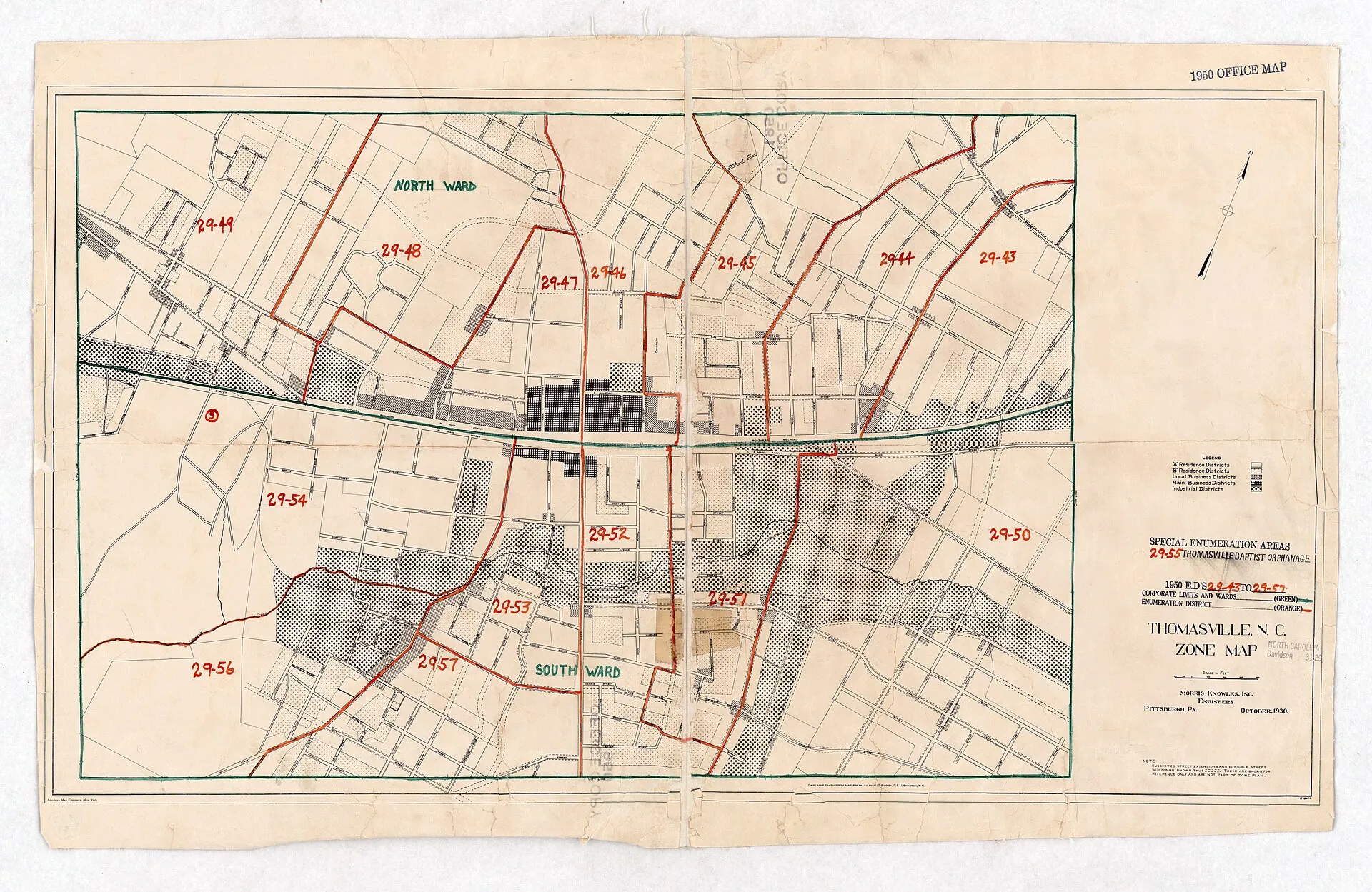 1950 Census Enumeration District Maps - North Carolina (NC) - Davidson County - Thomasville - ED 29-43 to 57 - DPLA - a57bf232dc8232dfea6f8aee595664ca