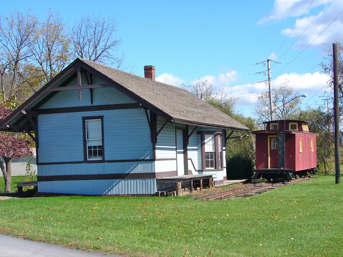 Restored railroad depot in Blain.