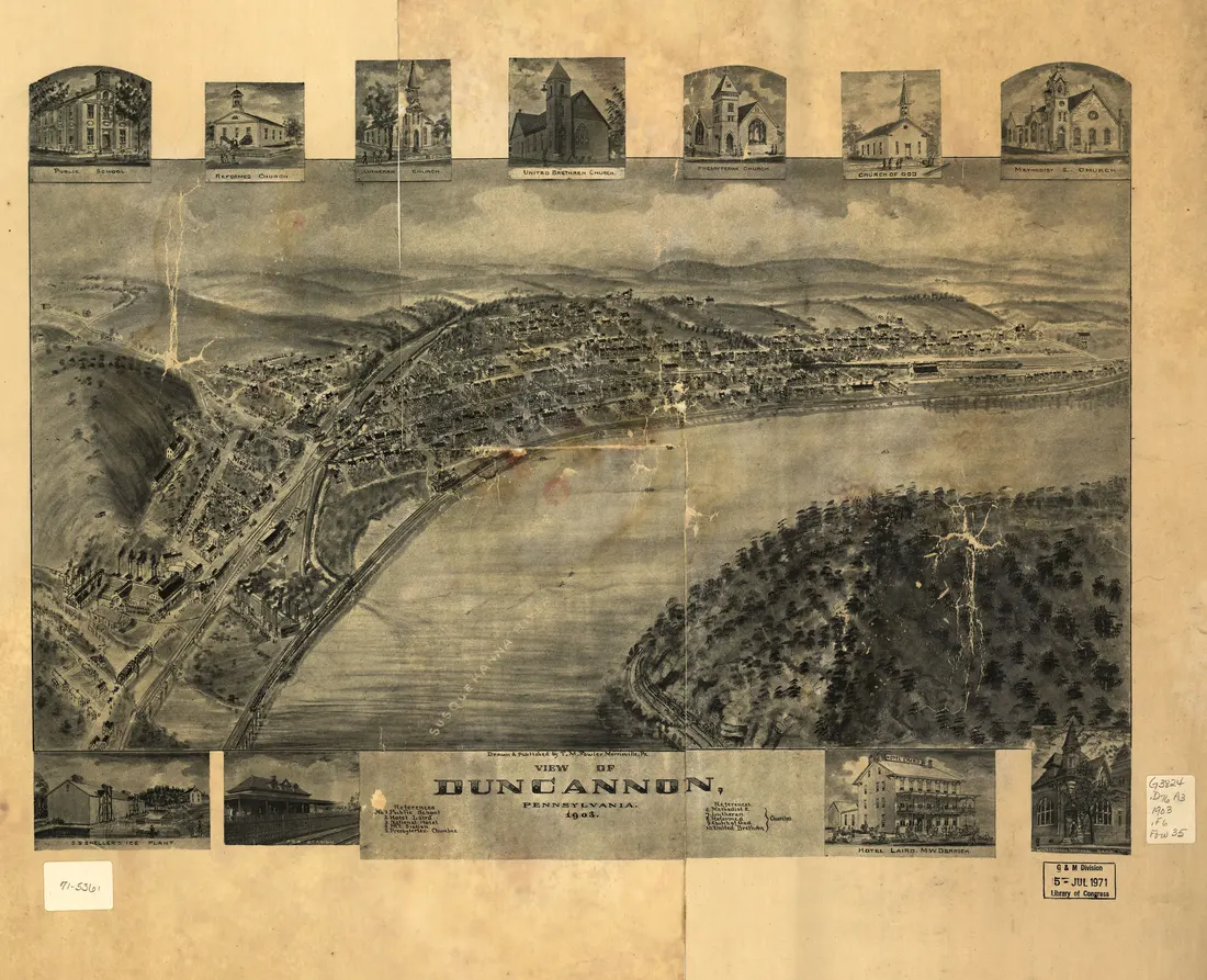 1903 panoramic view of Duncannon.
