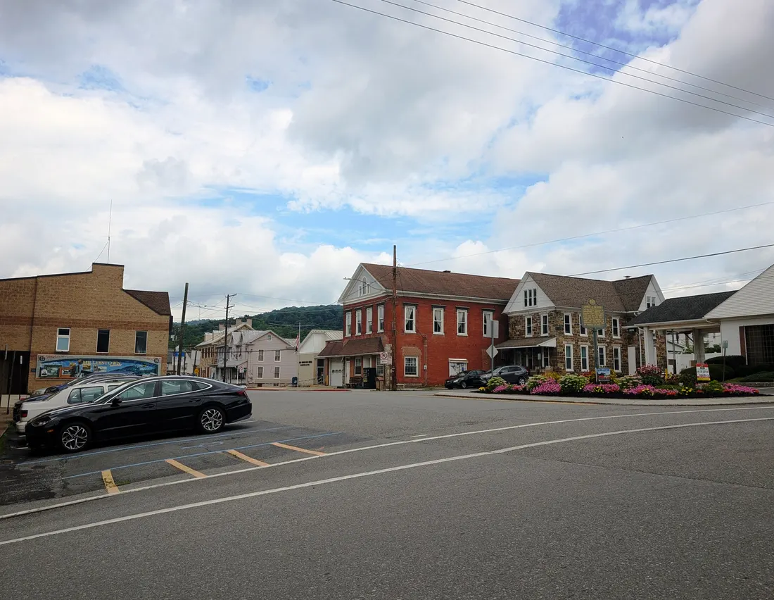 Town center of Millerstown.