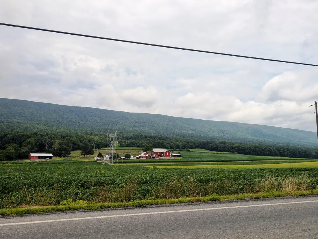 Farm and Tuscarora Mountain, Saville Township.