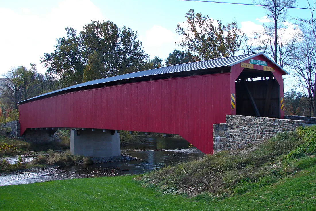 Adairs Covered Bridge (National Register), Southwest Madison Township.