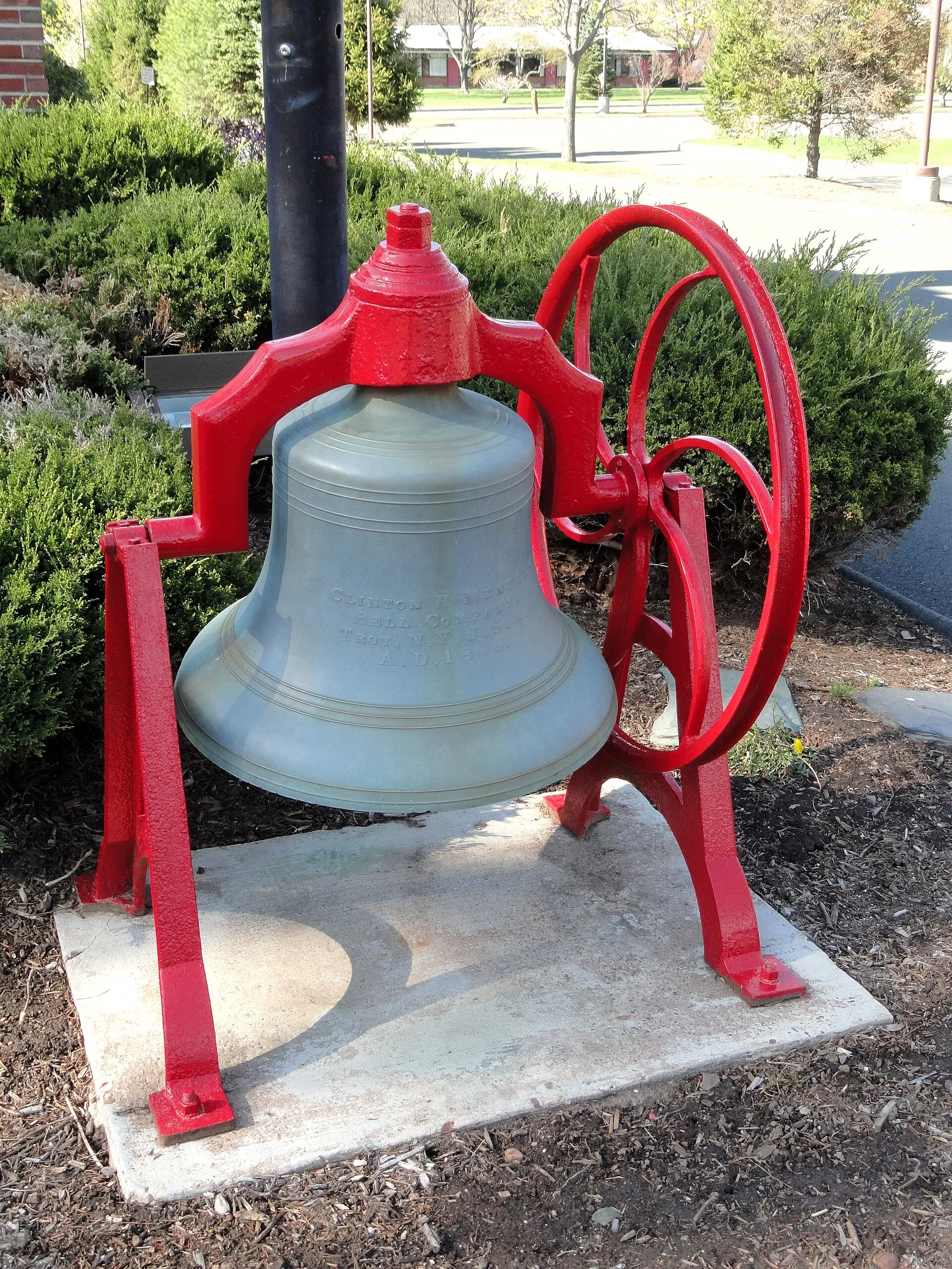 Bell by the Meneely Bell Foundry, Bloomfield.