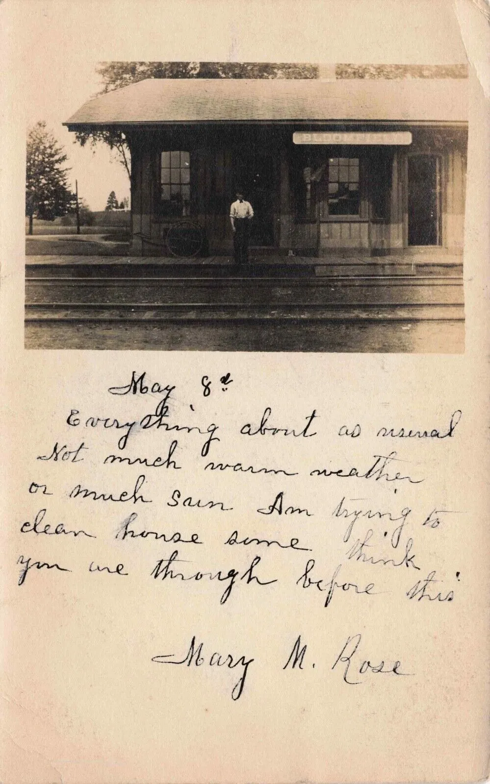 Bloomfield station, 1907 postcard.