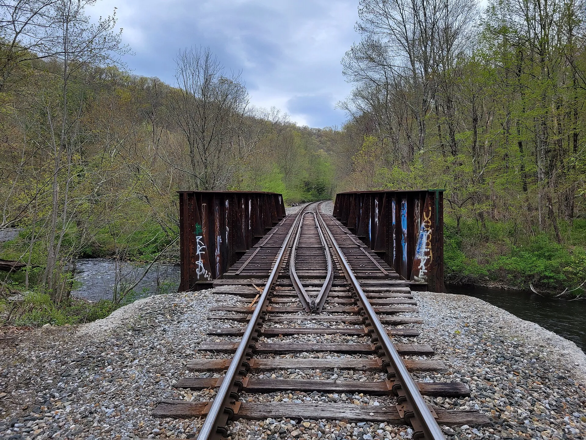 Railroad bridge across the Willimantic River, Ellington.