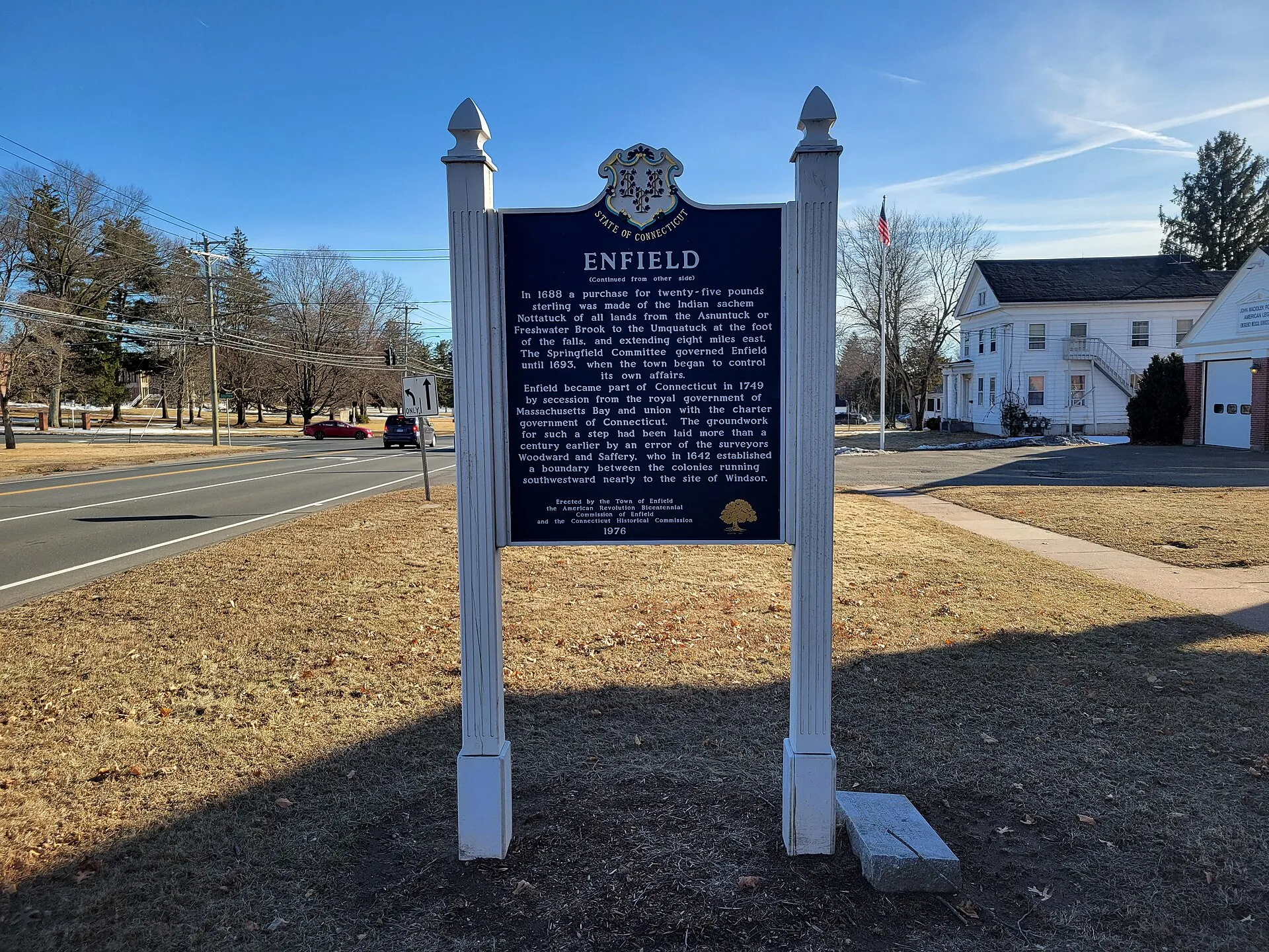 Enfield historical marker.