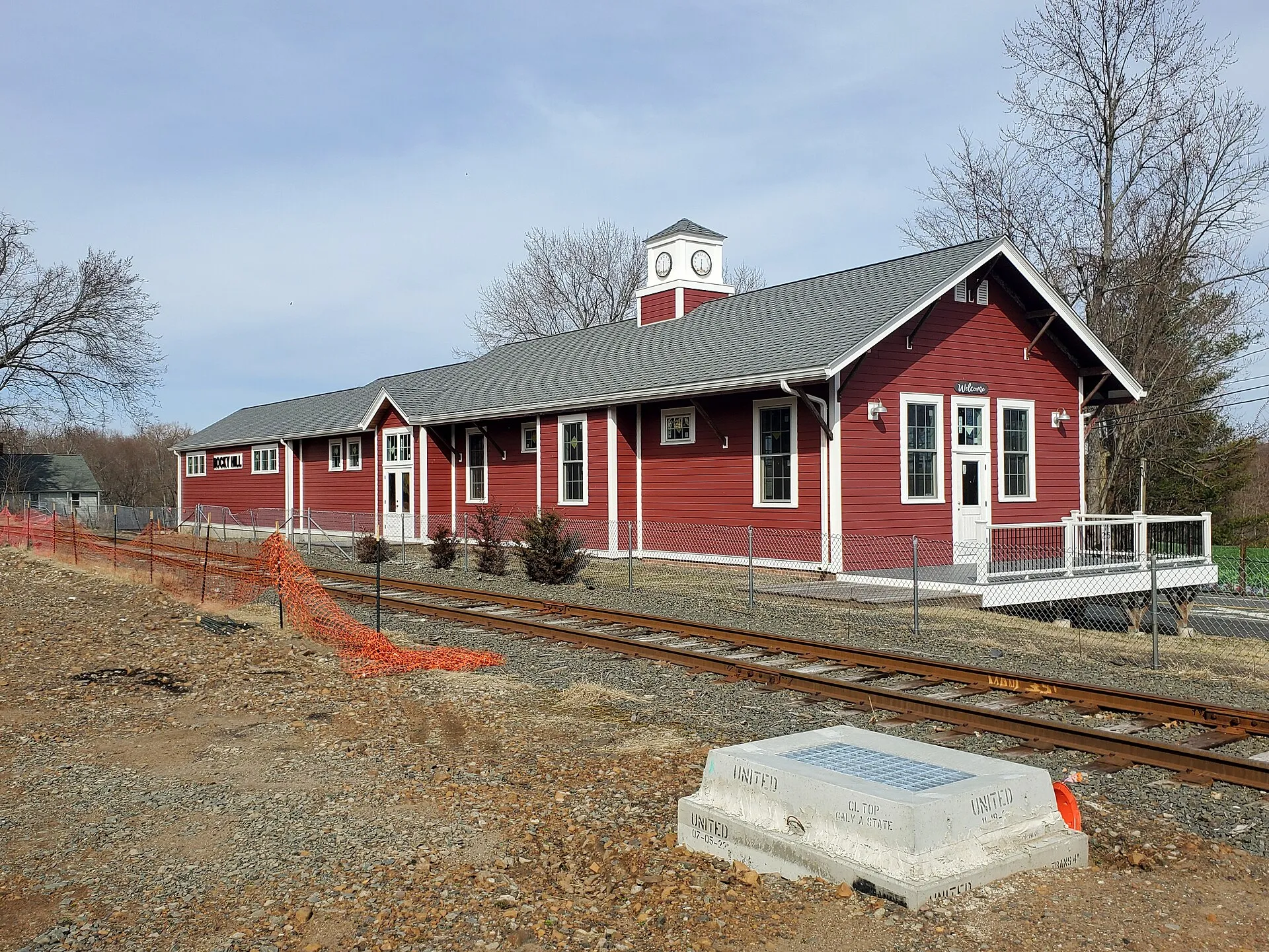 Rocky Hill station building, March 2023.