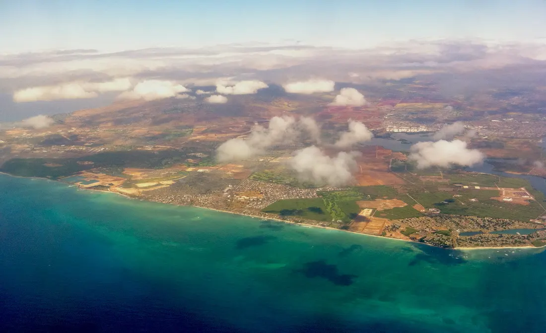 Aerial view of ʻEwa, Oʻahu.