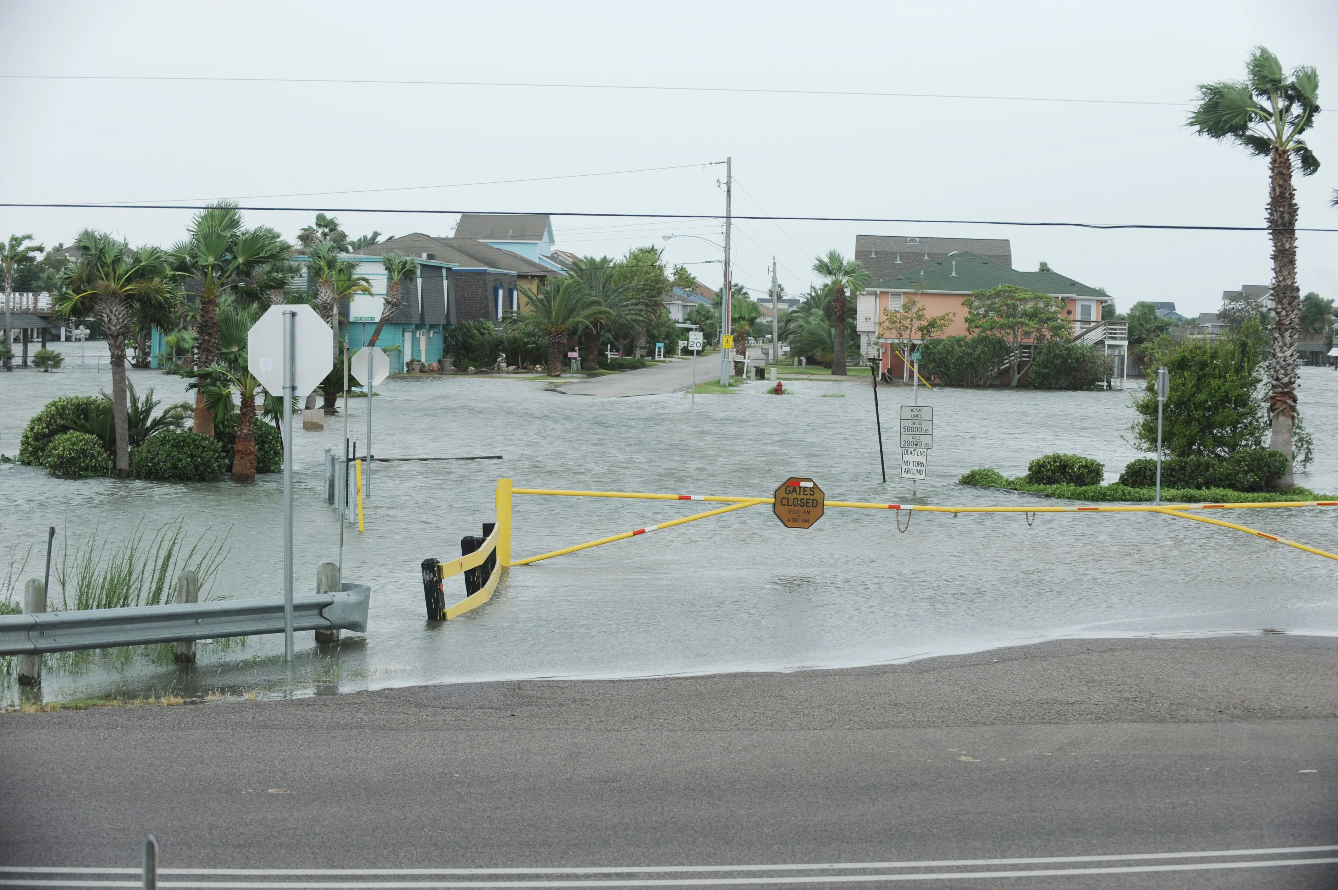 Hurricane Ike storm-surge flooding in the Galveston Bay area (2008)