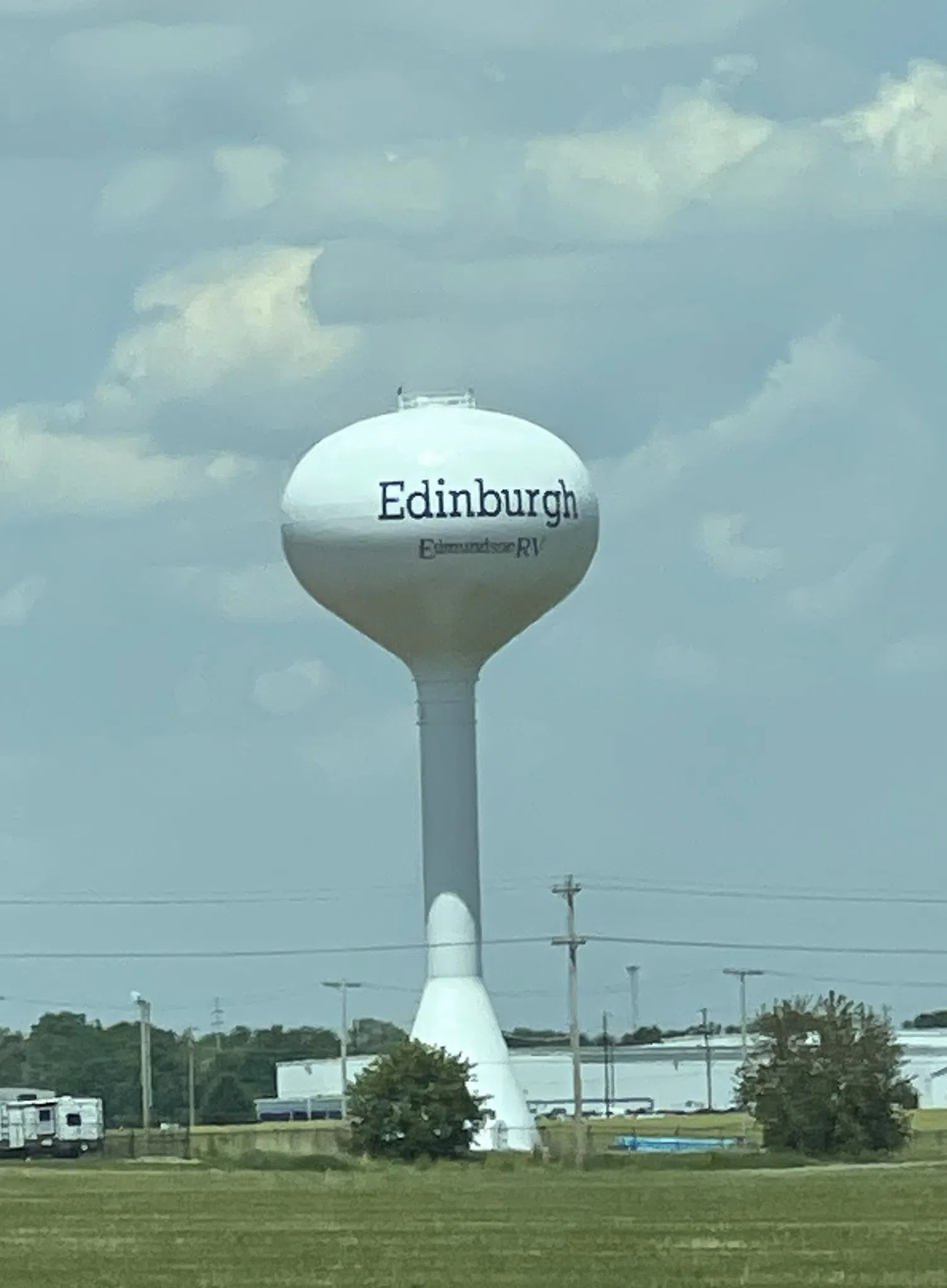 Water tower in Edinburgh, Indiana