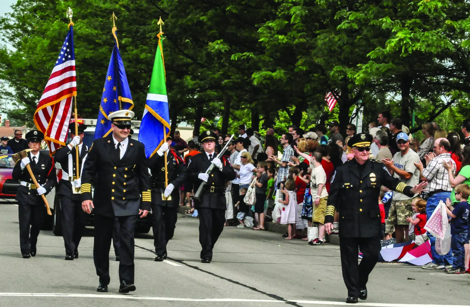 Parade in Fishers Freedom Festival (now Spark!Fishers), in Fishers, Indiana, United States.
