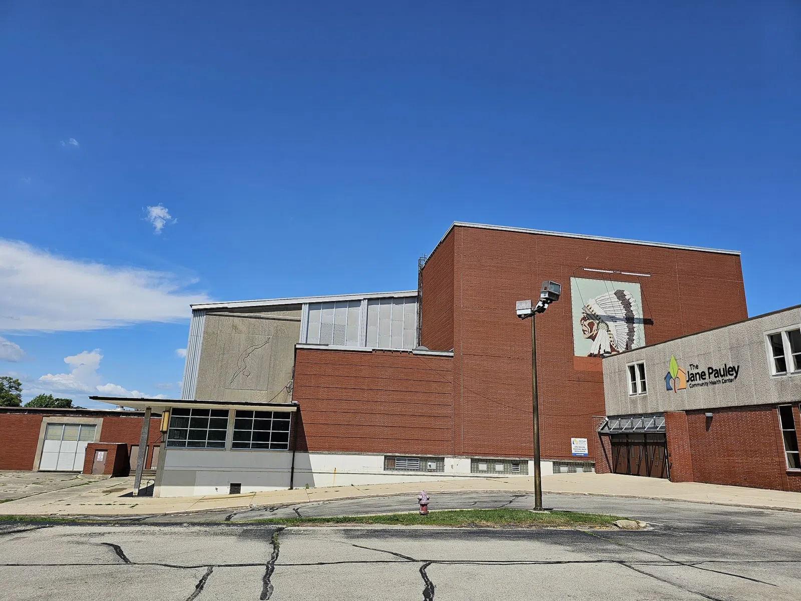 Nearby Anderson landmark: Outside of the Anderson High School Wigwam