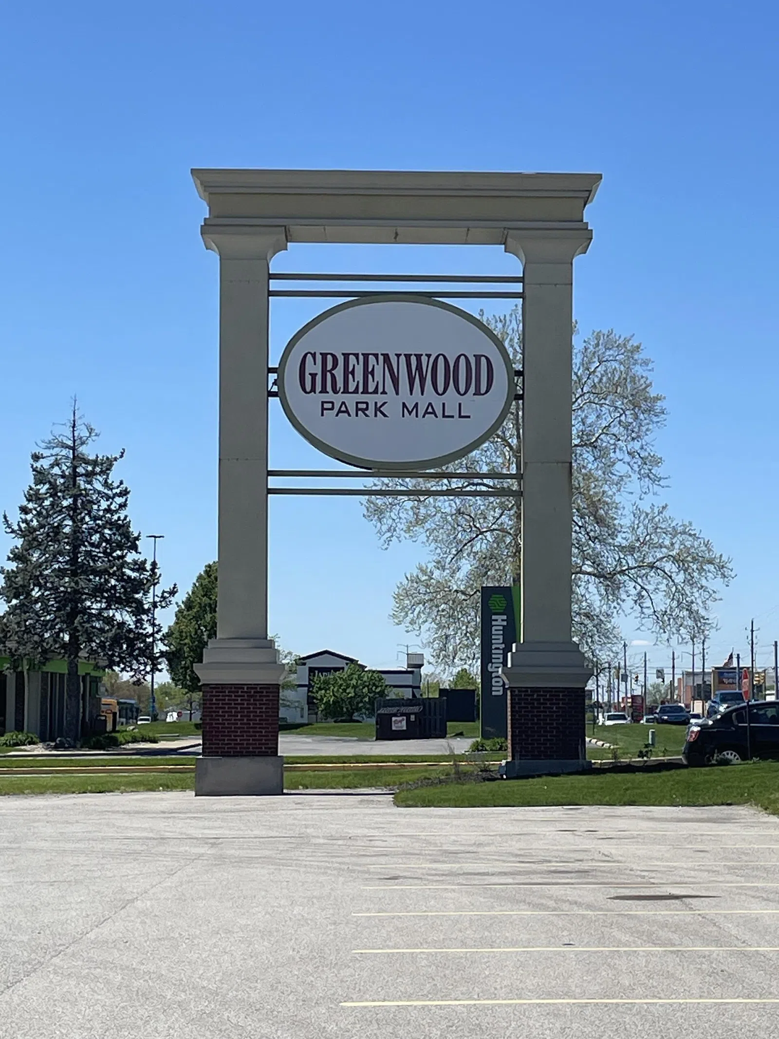 Sign outside Greenwood Park Mall.