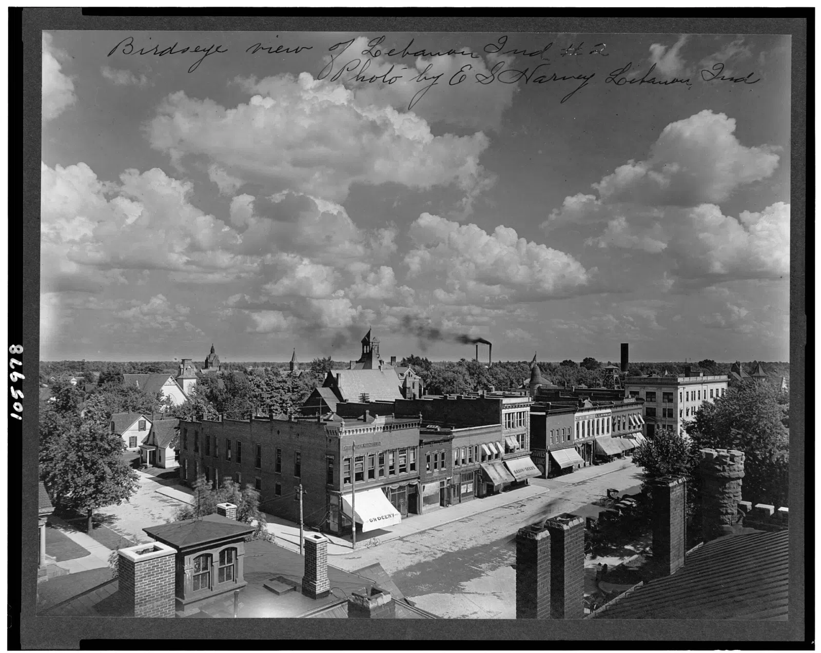 Birds-eye view of Lebanon, Ind. / photo by E.S. Harvey, Lebanon, Ind.