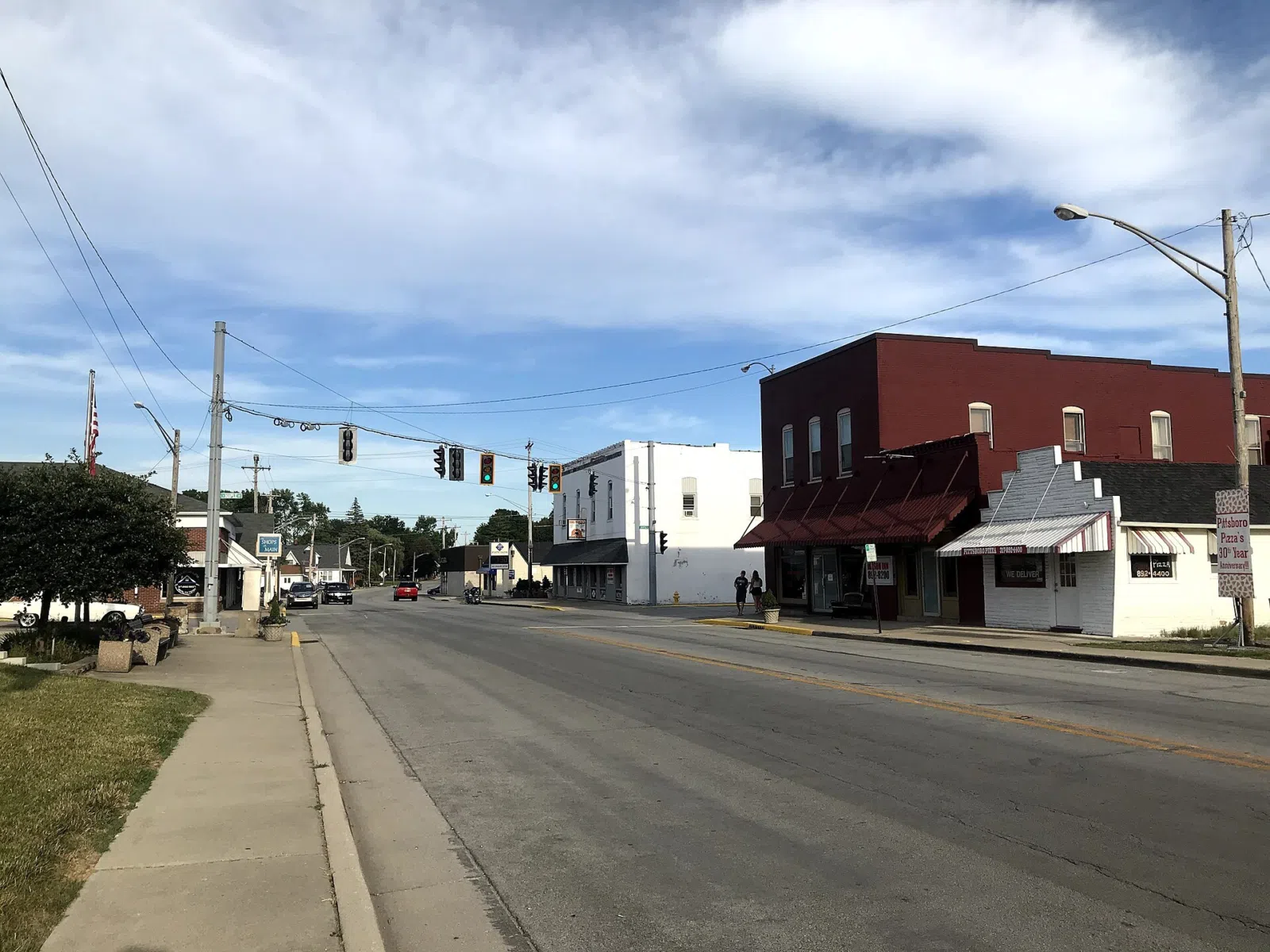 Looking east on Main Street, Pittsboro