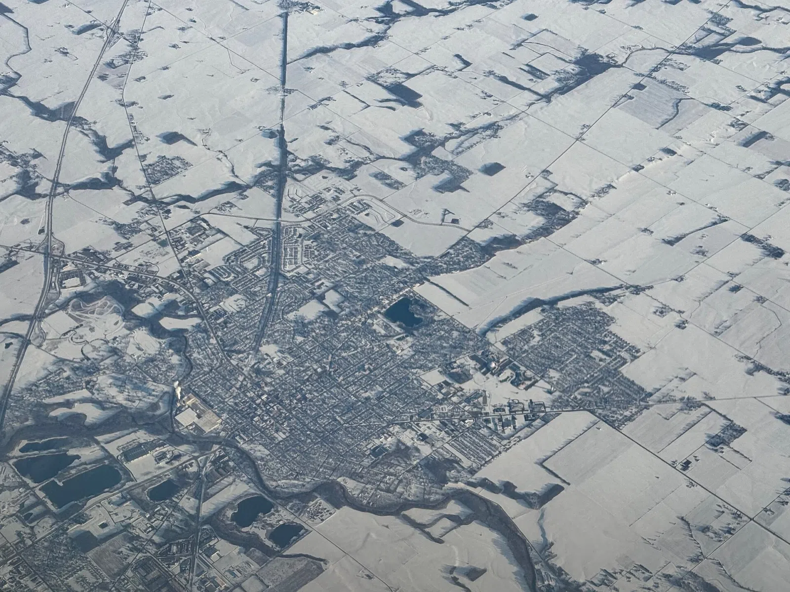 Aerial View of Shelbyville IN, 2025-02-20