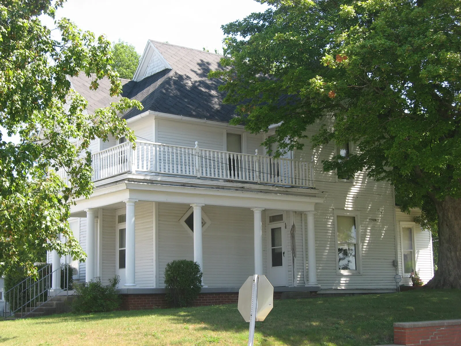 Front and southern side of the Joseph & Lucinda Thawley House, located at 300 E. North Main Street in Summitville, Indiana, United States. Built in…