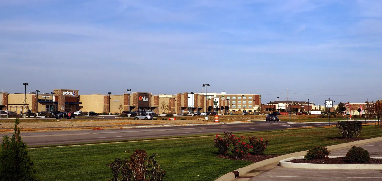 Retailers at Anson, a mixed-use development in Whitestown, Boone County, Indiana.