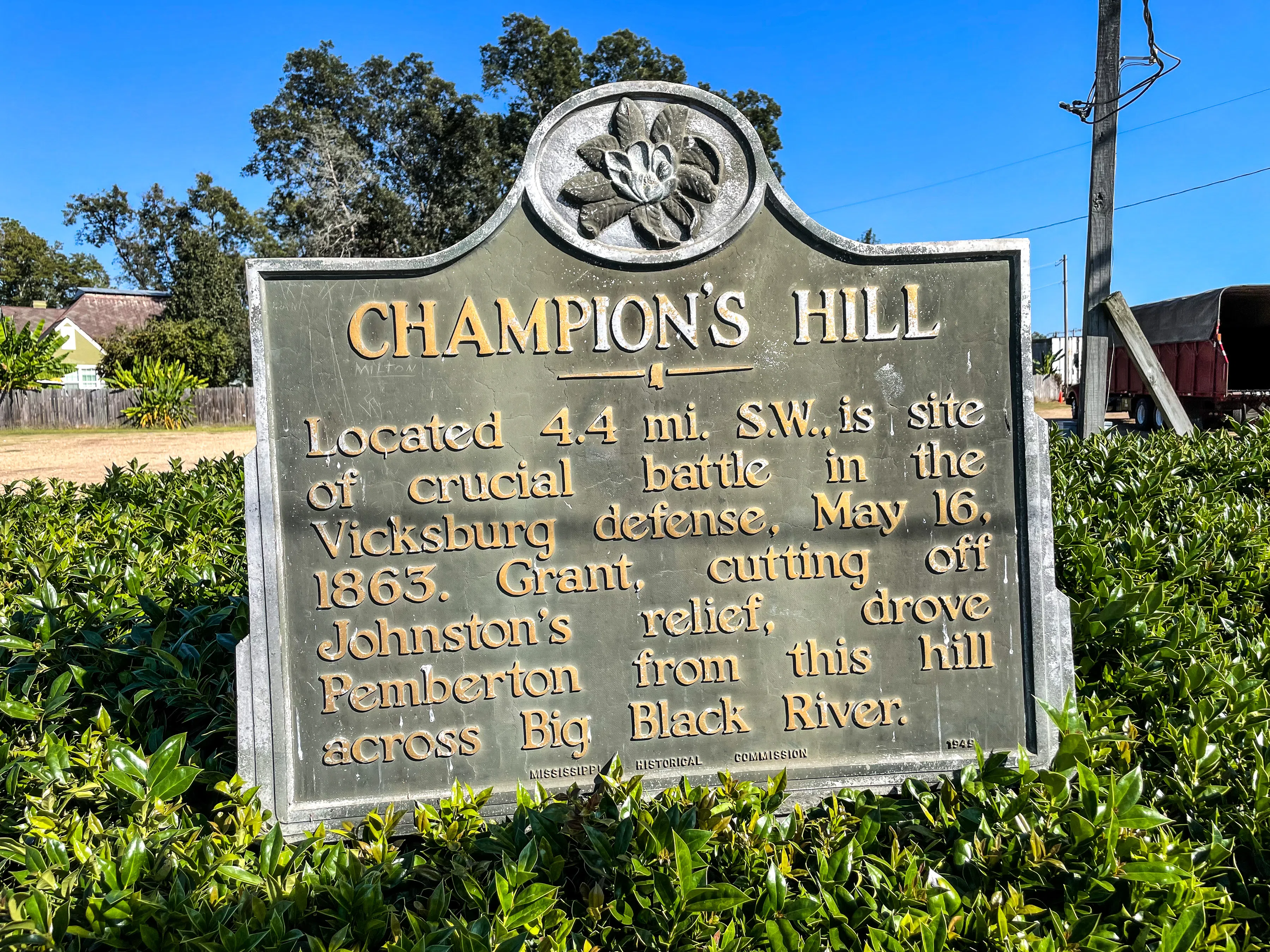 Champion Hill battlefield plaque