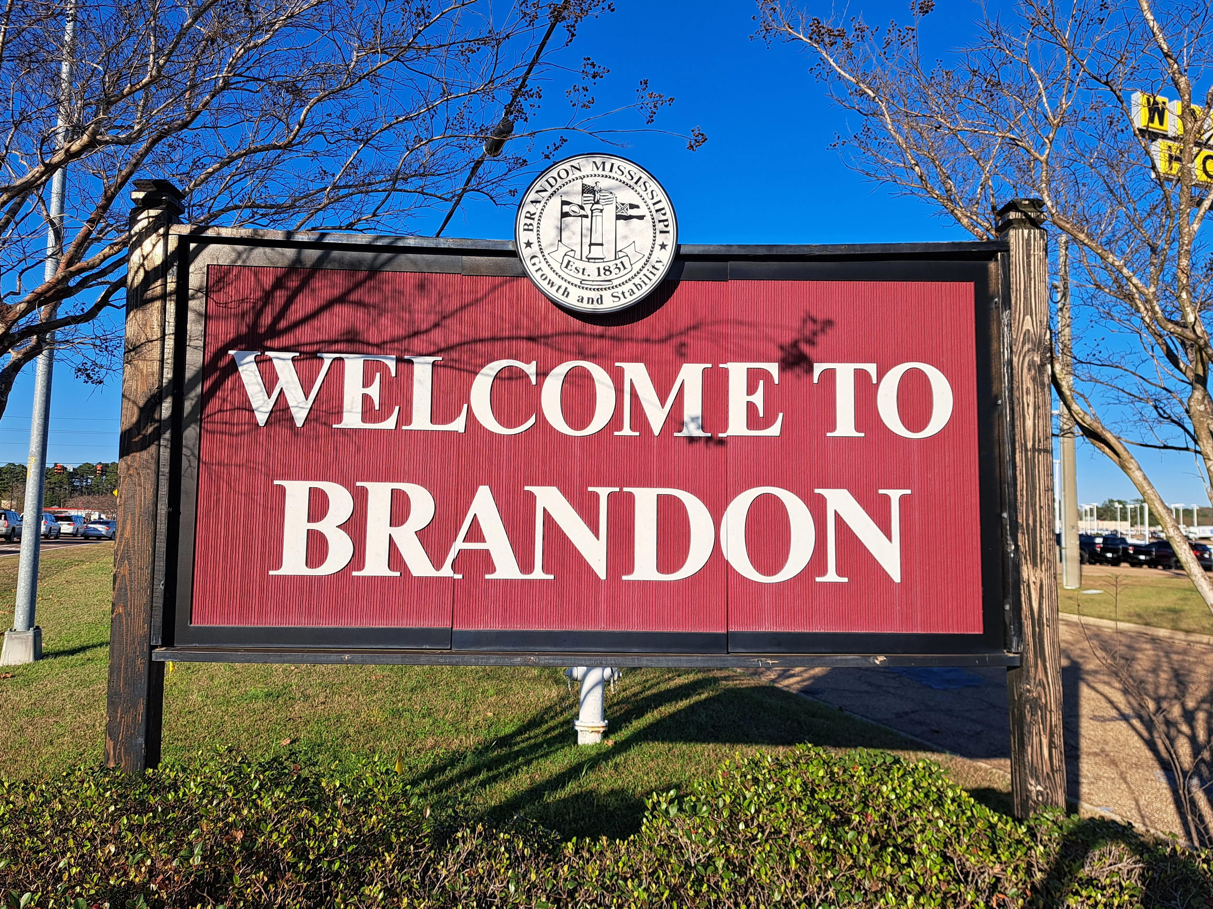 Welcome sign on Mississippi Highway 18