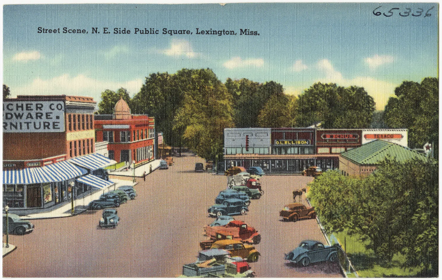 Public square, northeast side (historic postcard)