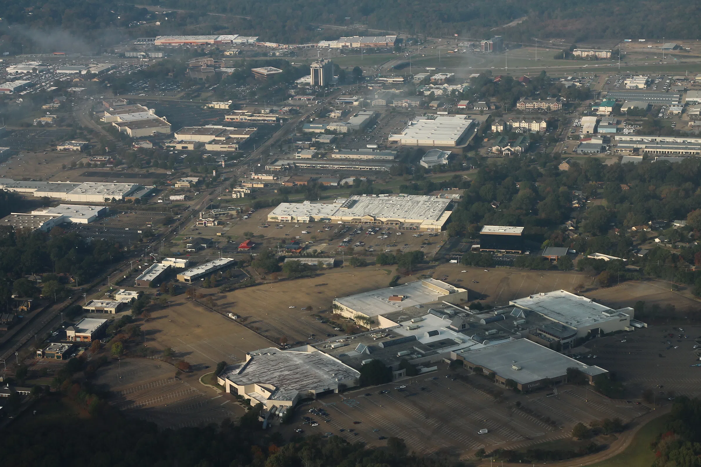 Aerial view of Northpark Mall and County Line Road