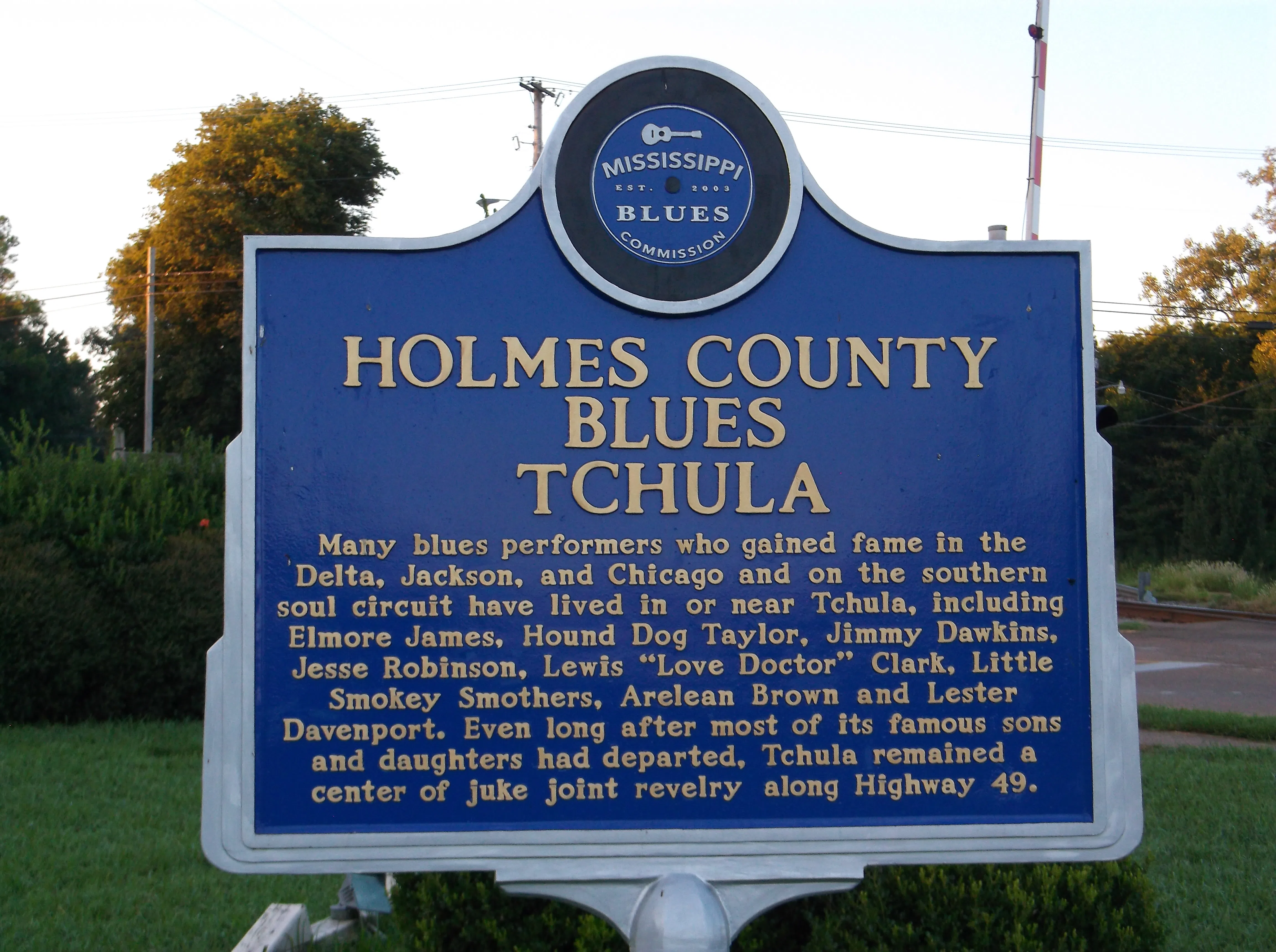 Holmes County Blues Trail marker