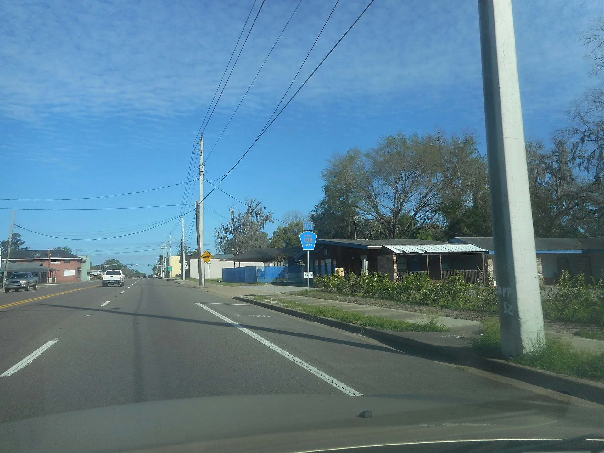 US 1/23/301 junction with Nassau County Road 108, Hilliard.
