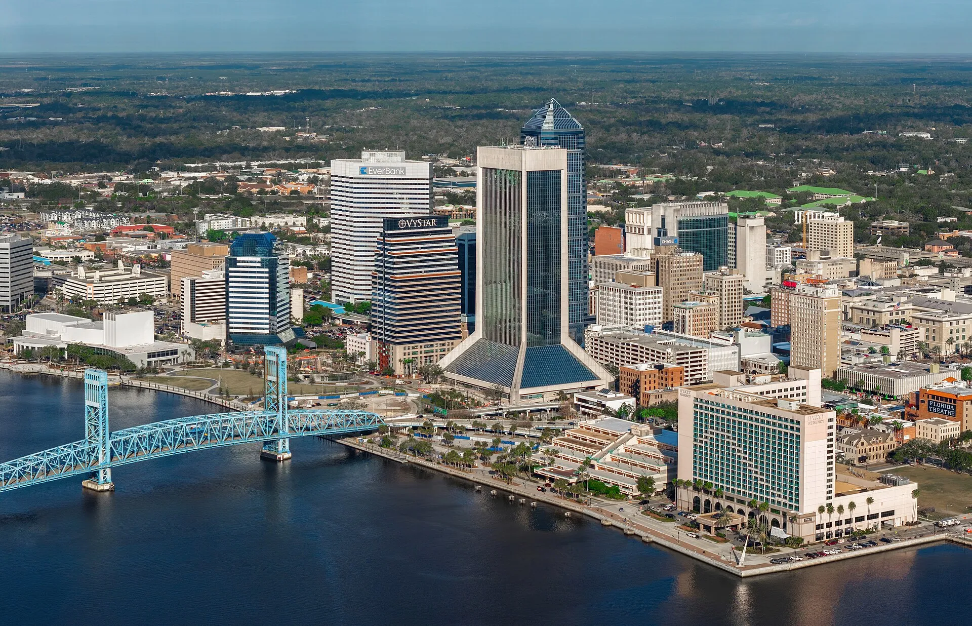 Downtown Jacksonville skyline.