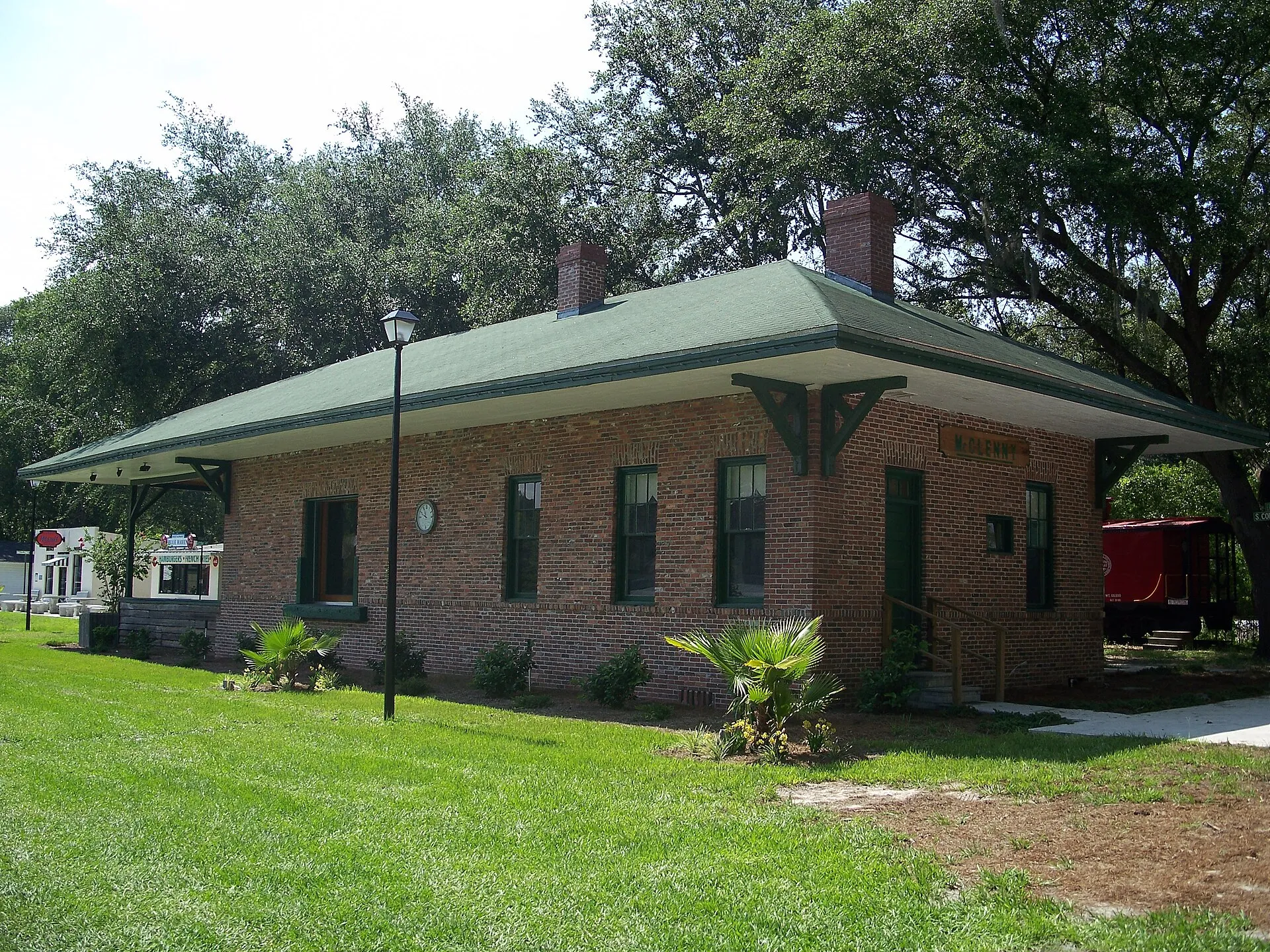 Old railroad depot in Heritage Park, Macclenny.