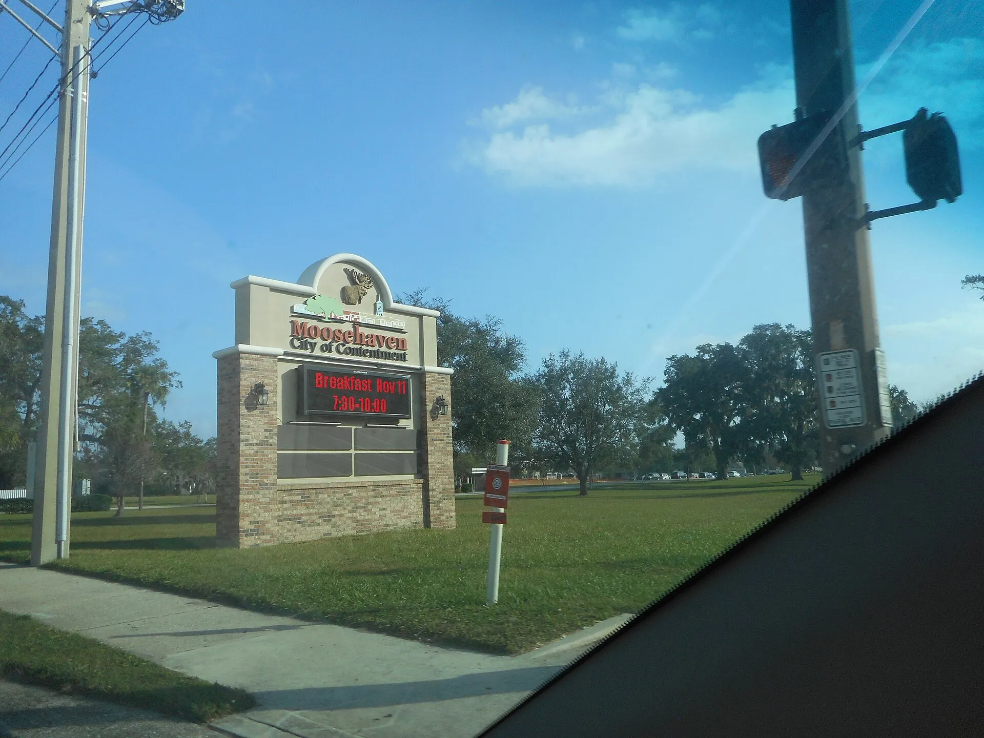 Moosehaven, the Loyal Order of Moose retirement community along US 17.