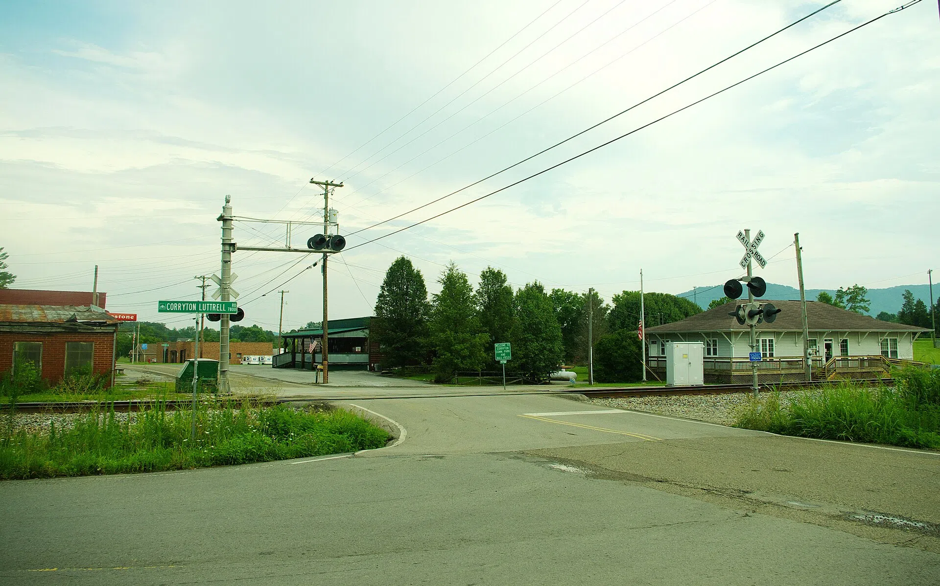 The intersection of Corryton Road and Corryton Luttrell Road in Corryton, Tennessee