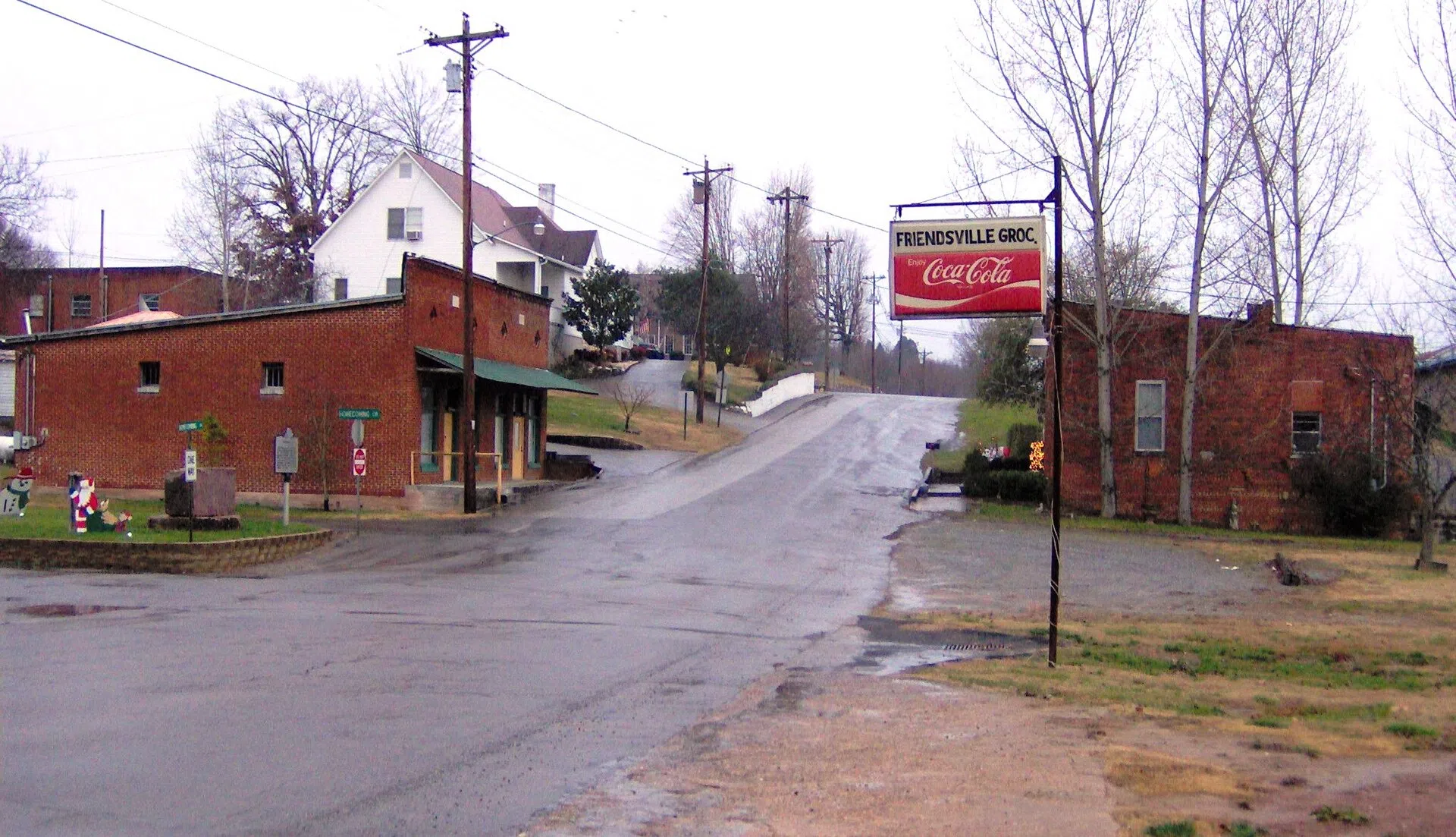 The old section of Friendsville, Tennessee