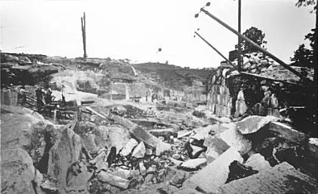 A Republic Marble Company Tennessee marble quarry near Luttrell, Tennessee