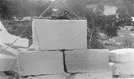 Blocks of Tennessee marble at the Republic Marble Company quarry near Luttrell, Tennessee