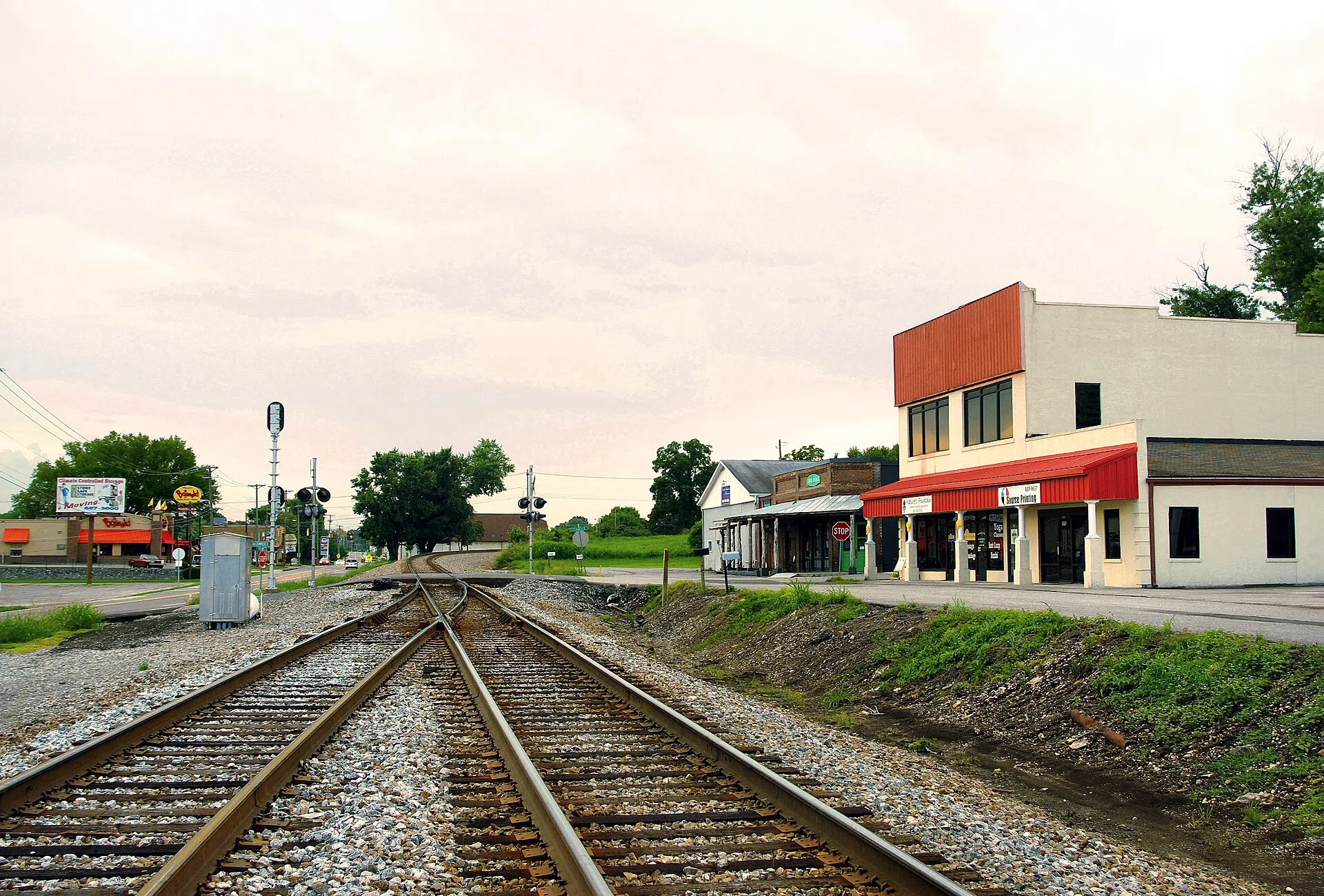 Norfolk Southern tracks along Depot Street in the Powell community of Knox County, Tennessee