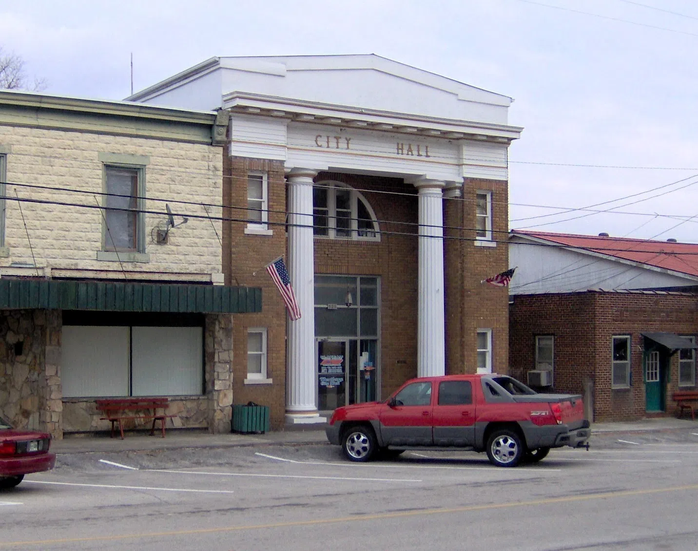 The old City Hall building in Wartburg, Tennessee