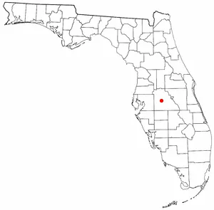 Location map of Eagle Lake, Florida (dot-on-map style)