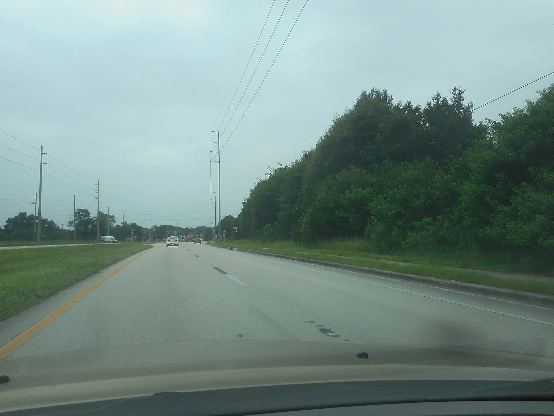 Junction sign for US Route 17 along eastbound Florida State Road 540 in Eagle Lake