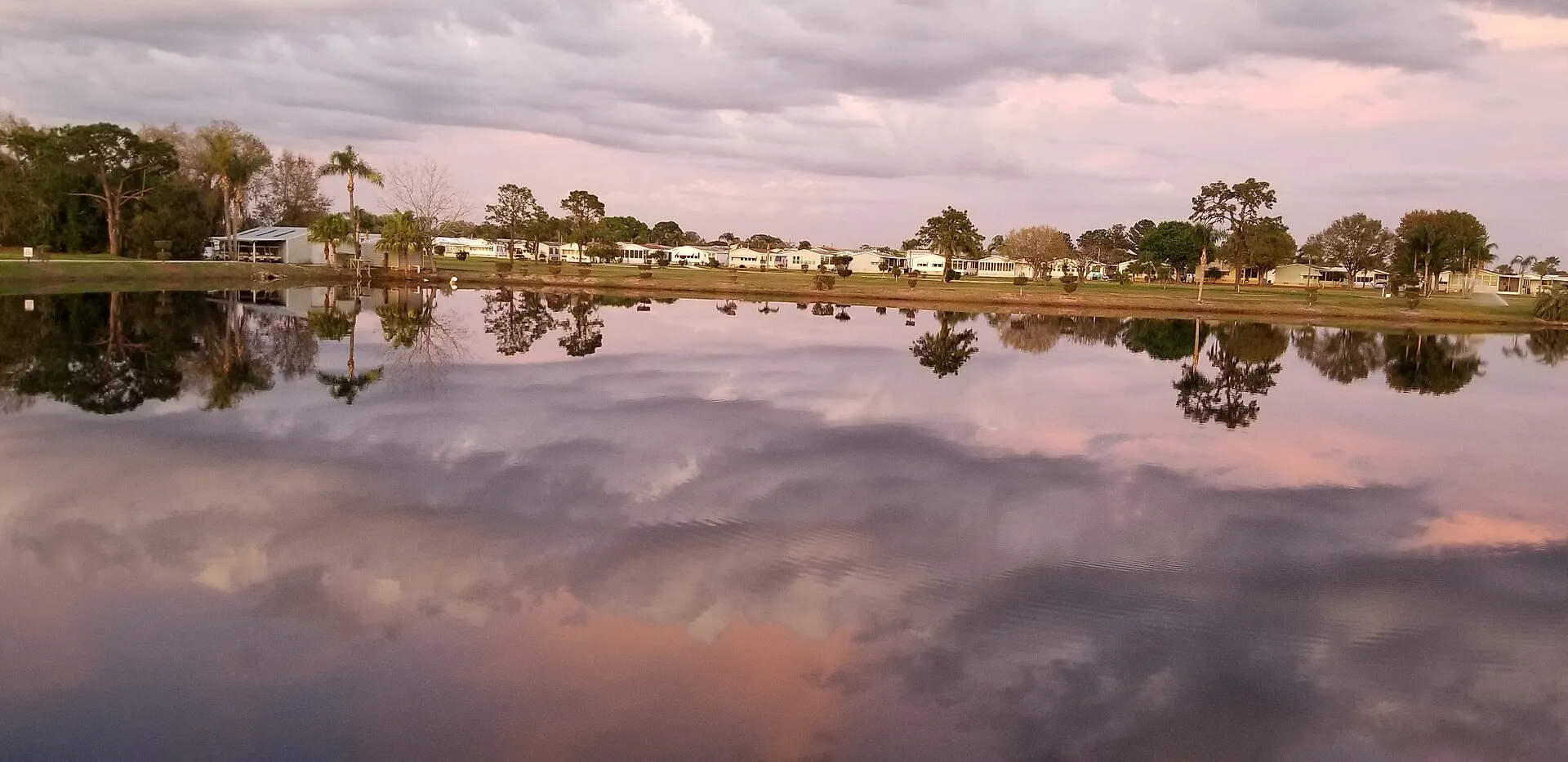 The largest lake at Lily Lake in Frostproof, Florida