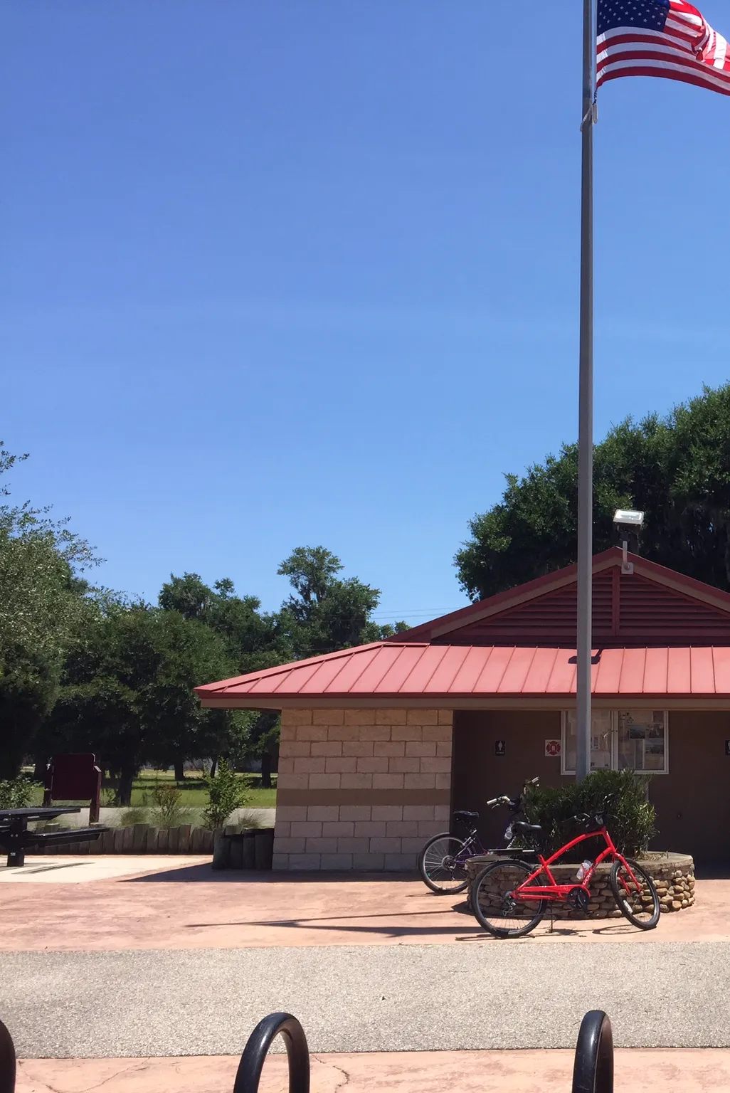 The service area at the Highland City trailhead of the Fort Fraser Trail