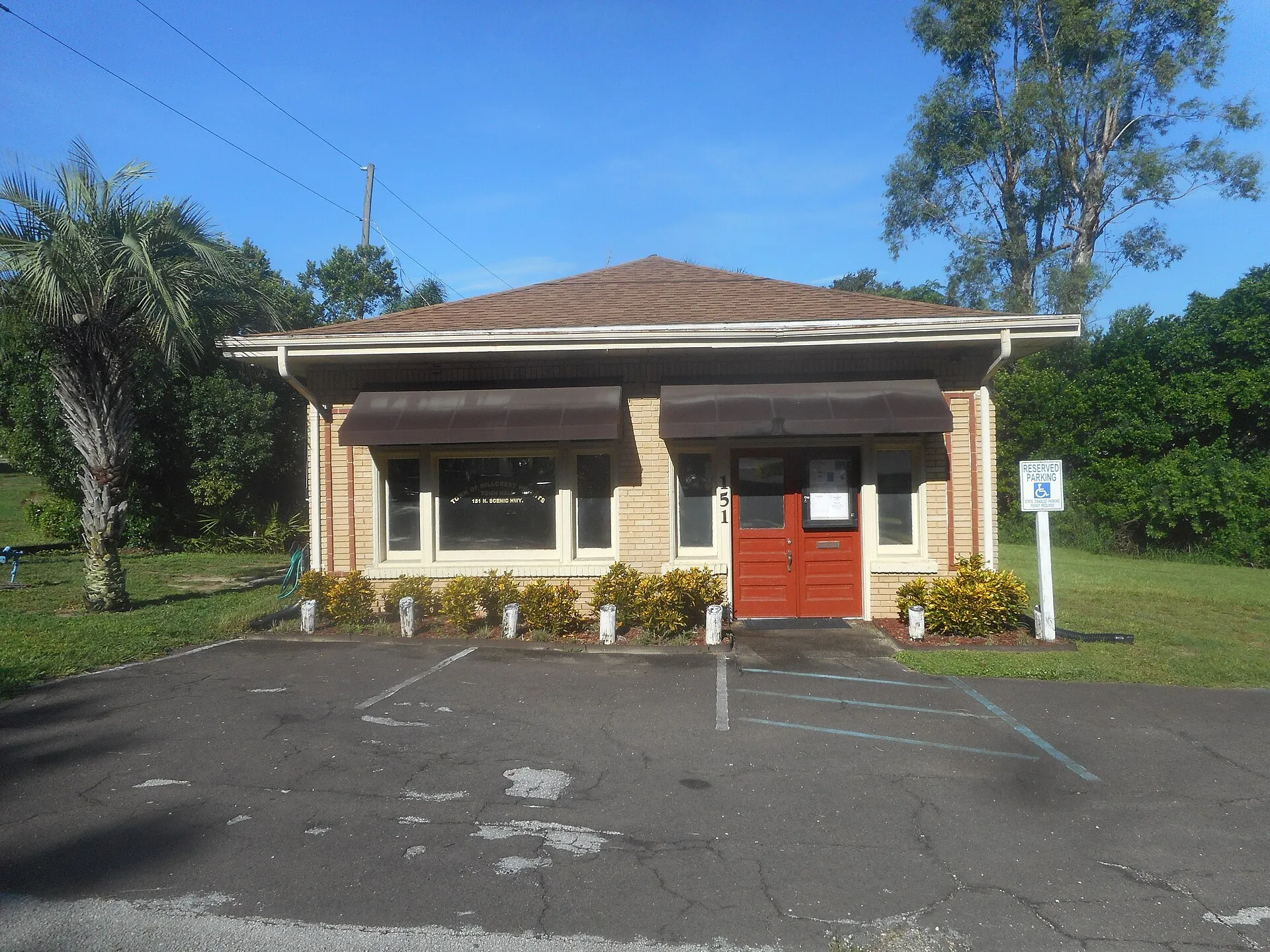 Hillcrest Heights (FL) Town Hall, off Florida State Scenic Road 17