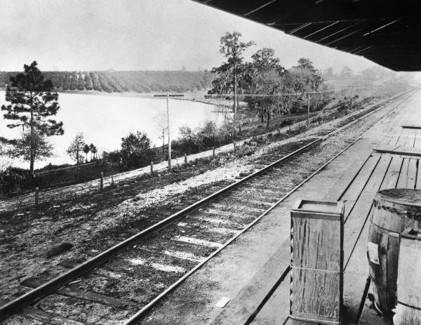 Lake Hamilton as seen from the Atlantic Coast Line railroad depot