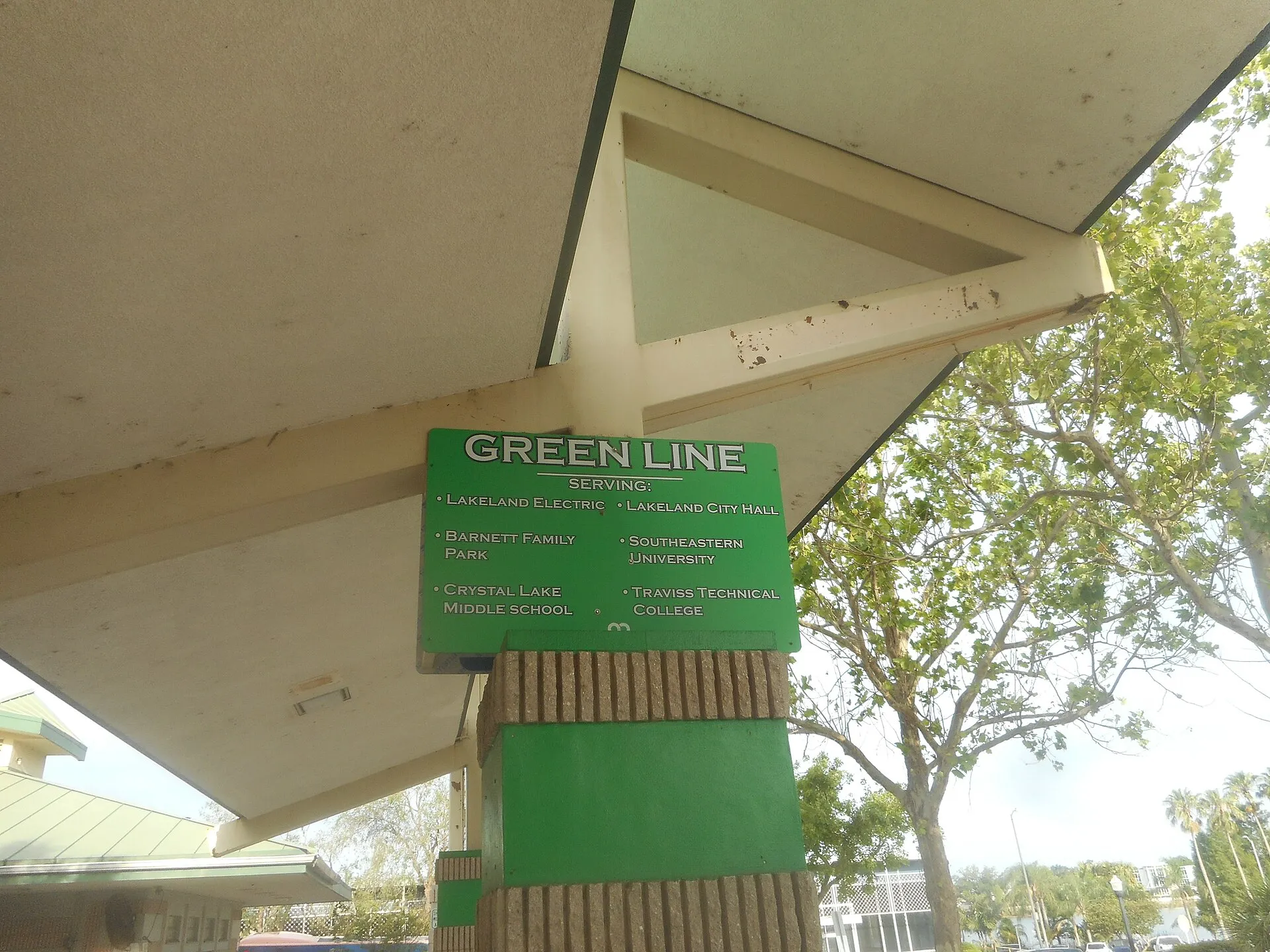 Citrus Connection Downtown Lakeland bus terminal, Green Line bus bays