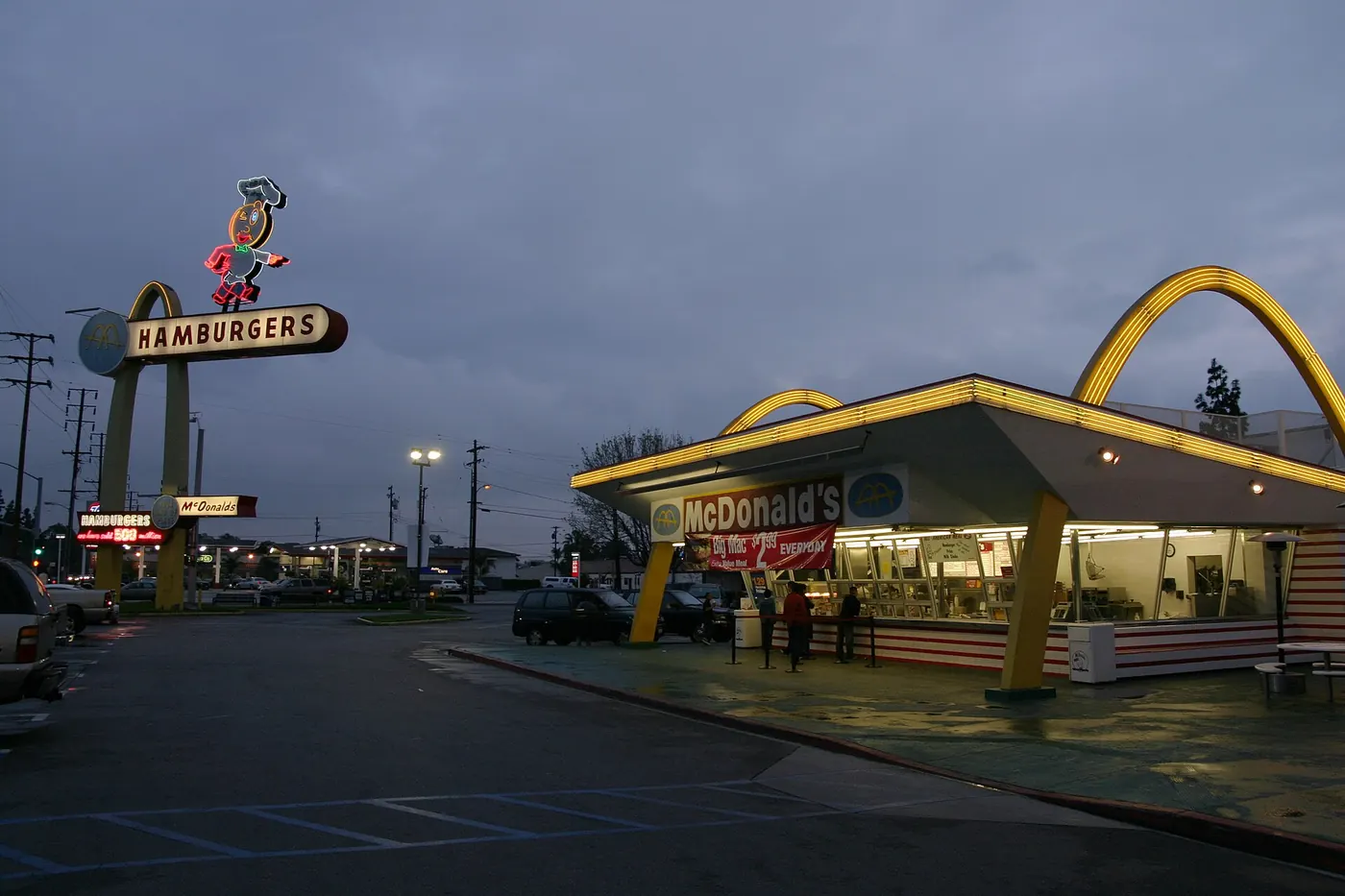 The oldest operating McDonald's restaurant was the third one built, opening in 1953. It is located at 10207 Lakewood Blvd. at Florence Ave. in Downey, California