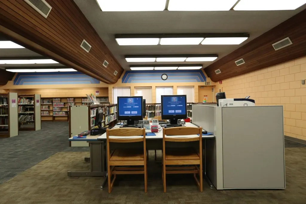 An inside view of the Duarte Library
