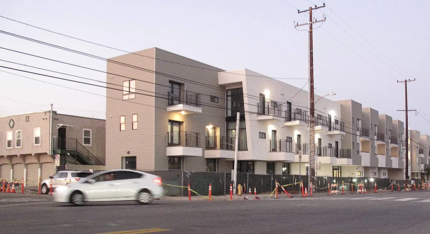New housing on Whittier Boulevard in East Los Angeles, California