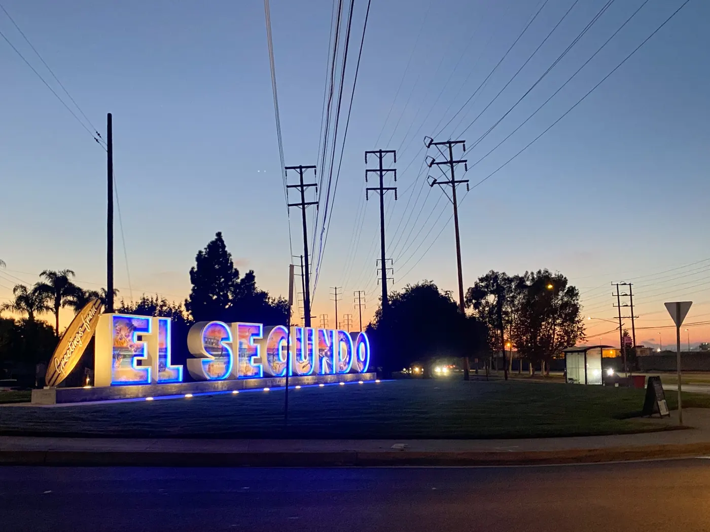 El Segundo’s entryway sign, inaugurated in 2024