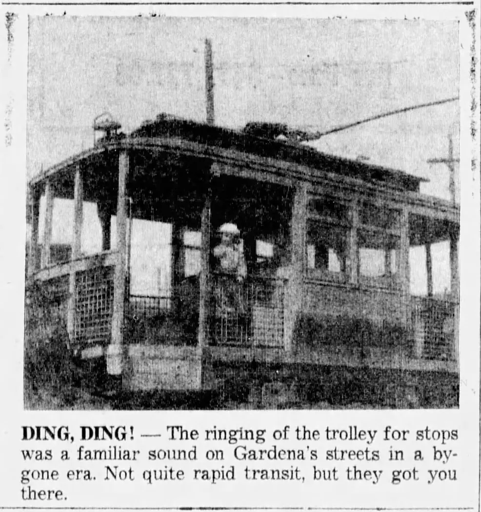 Historic trolley in Gardena, California